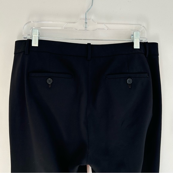 THEORY Wool Blend Straight Leg Trouser Black Size 10 - Picture 10 of 15